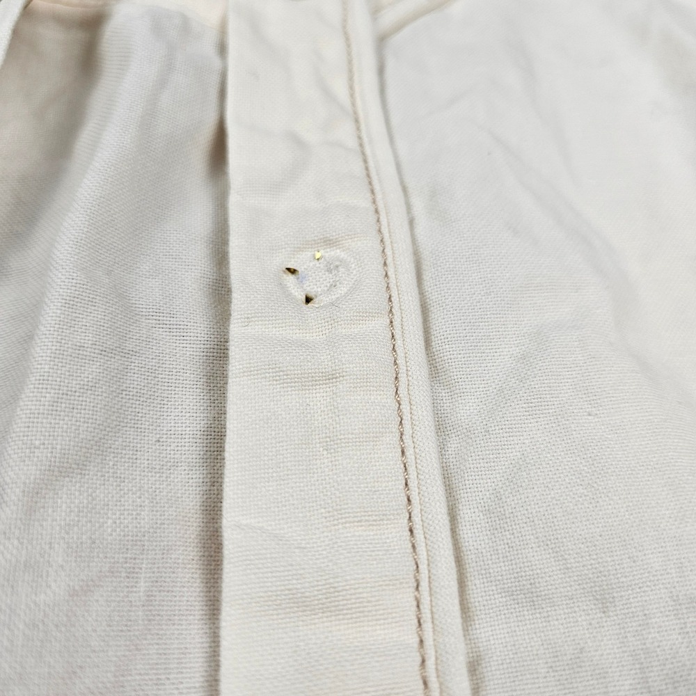 Mango MNG Western Button Up Shirt Horse Embroidery Cream Small - Picture 8 of 8